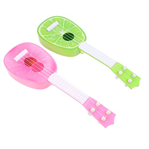 KOMBIUDA 2 Stück Saiten Mini-Gitarre Minigitarren Anfängerinstrumente Gitarrenmodelle Imitiertes Gitarrenspiel Kunststoff-Ukulele Mini-ukulelen Kunststoffinstrumente Green Plastik von KOMBIUDA