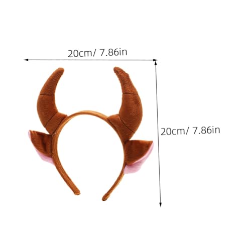 KOMBIUDA 2 Stück Teiliges Bullhorn Stirnband aus Robustem Material Cosplay Kopfband mit Braunen Stierhörnern für Kostümparty Halloween Theateraufführung Farm und Mottoparty Accessoire KOMBIUDA 2 Stück Teiliges Bullhorn Stirnband aus Robustem Material Cosplay Kopfband mit Braunen Stierhörnern für Kostümparty Halloween Theateraufführung Farm und Mottoparty Accessoire von KOMBIUDA