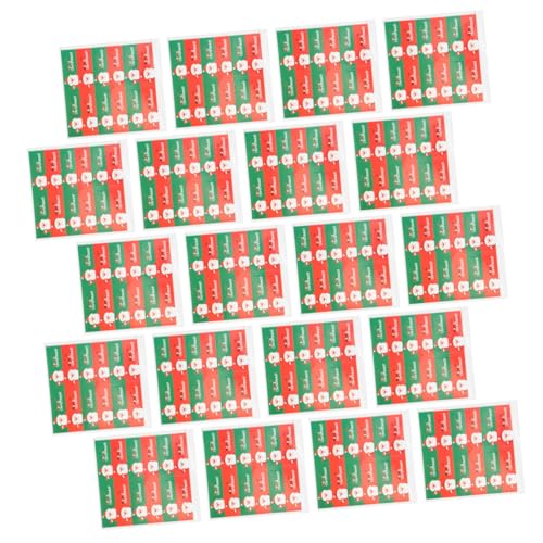 KOMBIUDA 20 Blätter Verpackung dekorative Aufkleber Kraftanhänger Weihnachts-Kraft-Aufkleber Scrapbooking Sticker Scrapbook Stickers Etiketten Aufkleber des neuen Jahres Weihnachtsaufkleber von KOMBIUDA