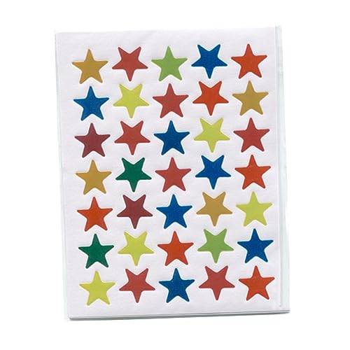 KOMBIUDA 20 Packungen à 200 Blatt Bunter Pentagramm-Aufkleber Aufkleber in Sternform Aufkleber Mit Glitzernden Sternen Kinder Aufkleber Fünfzackiger Sternaufkleber Kleine Sternaufkleber Rot von KOMBIUDA