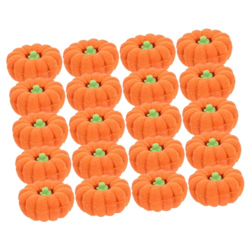 KOMBIUDA 20 Stück Halloween Radiergummis Mit Simuliertem Essen Kürbis Preise Zeichen Radiergummis Lustige Radiergummis Kürbisform Radiergummi Cartoon Kürbis Radiergummis von KOMBIUDA