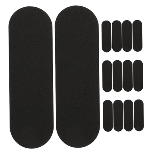 KOMBIUDA 20 Stück Schwarze Schaumstoff Anti Rutsch Aufkleber Für Finger Skateboards Mini Skateboard Griffband Rutschfestes Schaumstoff Griffband Für Fingerboards Skateboard von KOMBIUDA