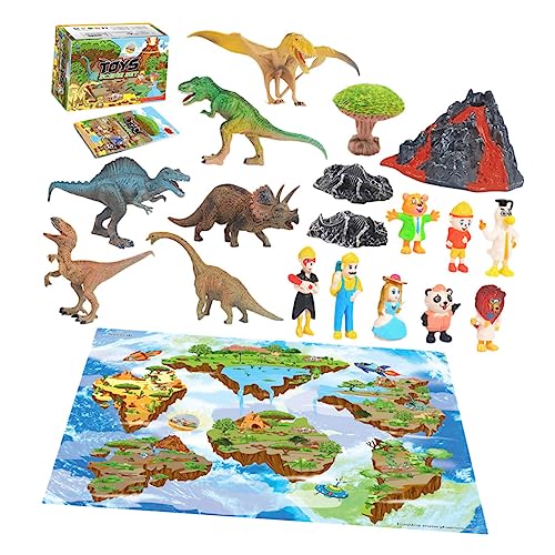 KOMBIUDA 20 Stück Simulation Dinosaurier Spielzeug Set Dinosaurier Und Figuren Modelle Desktop-dekor von KOMBIUDA