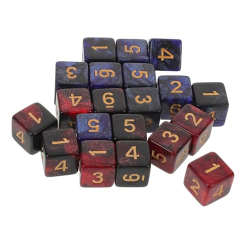 KOMBIUDA 20 Stück Teiliges Würfel Mehrfarbige Nummerierte Acryl Würfel Sechseitige Schimmernde Spielwürfel für Brettspiele Rollenspiele Party Lernspiele Robust und Kompakt KOMBIUDA 20 Stück Teiliges Würfel Mehrfarbige Nummerierte Acryl Würfel Sechseitige Schimmernde Spielwürfel für Brettspiele Rollenspiele Party Lernspiele Robust und Kompakt von KOMBIUDA