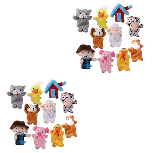 KOMBIUDA 20-Teiliges Set Fingerpuppentiere Fingerpuppen für Nutztiere tierische Fingerpuppe Plüsch Fingerpuppen Babypuppen Spielzeug für Kinder kinderspielzeug Geschichte erzählende Puppe von KOMBIUDA