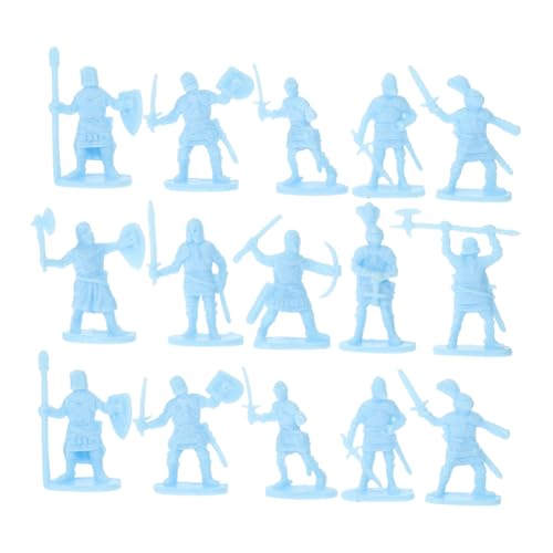 KOMBIUDA 200st Minisoldat Mini-Soldaten-spielset Mini-People-Modelle Mini-personenfiguren Winzige Menschenfiguren Sandtisch Miniaturmenschen Winzige Soldatenmodelle Plastik Sky-Blue von KOMBIUDA