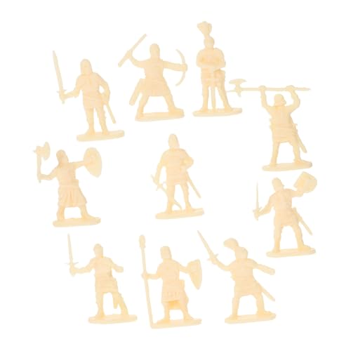 KOMBIUDA 200st Minisoldat Spielzeugsoldaten Winzige Soldatenfiguren Sandtisch Miniaturmenschen Mittelalterliche Soldatenfiguren Mittelalterliches Soldatenmodell Actionfigur Beige Plastik von KOMBIUDA