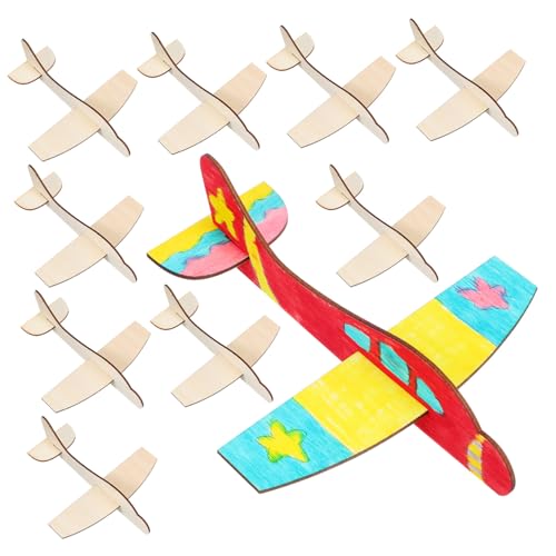 KOMBIUDA 20St Leere Holzflugzeuge bastelkasten handystativ Airplane Model DIY Flugzeug Flugzeugparty Spielzeugflugzeuge Bi Puzzlematte Werkzeug Kinderspielzeug Flugzeug aus Holz von KOMBIUDA