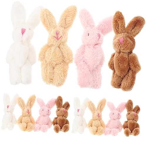 KOMBIUDA 20St Plüschhasenpuppe Hasenornament Mini-Plüschkaninchen Hase Plüschpuppe Kleiner Hase hasenkuscheltiere Hasen stofftier Kaninchen Stofftier Hasenspielzeug für kurzer Plüsch von KOMBIUDA