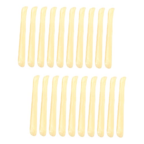 KOMBIUDA 20st Gefälschte Pommes Frites Simulieren Vorgibt Pommes Französische Bratenbecher Pommes-Frites-Halter Fritten Essen Künstliche Pommes Frites Faux-Pommes-Frites-Modell PVC Yellow von KOMBIUDA