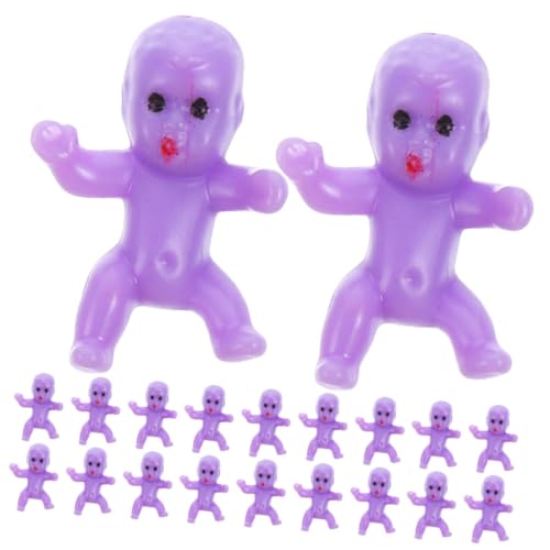 KOMBIUDA 20st Mini- -eiswürfel Babyfiguren Aus Kunststoff Badespielzeug Für Babys Mini-Babys Kleine Babyfiguren Süße Minibabys Mini-Kunststoff- - Kleine Babys Violett Plastik von KOMBIUDA