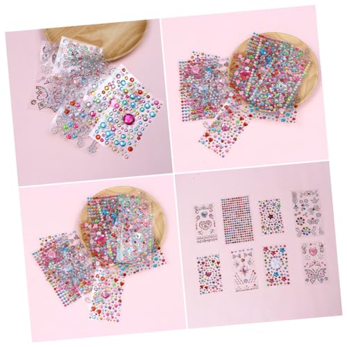 KOMBIUDA 24 Blätter Telefon-Strass-Aufkleber Girl kindercroks Chaps die kinderf Telefonperlenaufkleber Acrylaufkleber selber Machen Strass Aufkleber selber Machen von KOMBIUDA