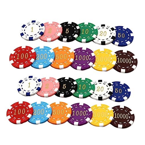 KOMBIUDA Spiel 24pcs Mahjong Tokens Poker Chips Kinder Lohnende Spielzeug Mathematik Lernen Werkzeuge von KOMBIUDA