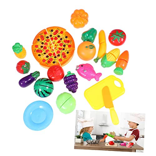 KOMBIUDA 24St Küche Kinderspielzeug Kitchen Toys for kinderküche küChe zabawki stymulujące rozwój Gemüseschneidespielzeug Schneidespielzeug für die Küche von KOMBIUDA