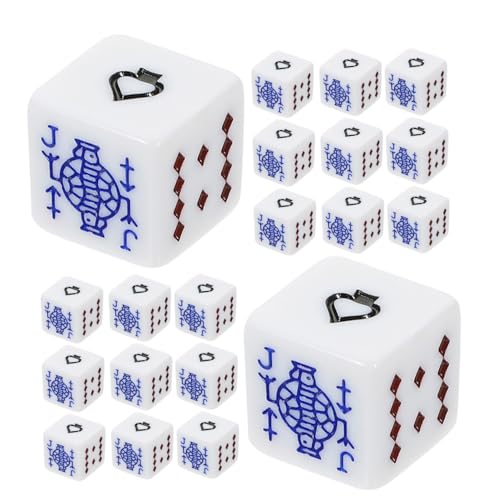 KOMBIUDA 25 Stück Teiliges Pokerwürfel-Set Weiße Sechseitige Würfel aus Robustem Acryl für Tischspiele Kartenspiele Partyzubehör Vielseitige Spielwürfel für Familie und Gesellschaft KOMBIUDA 25 Stück Teiliges Pokerwürfel-Set Weiße Sechseitige Würfel aus Robustem Acryl für Tischspiele Kartenspiele Partyzubehör Vielseitige Spielwürfel für Familie und Gesellschaft von KOMBIUDA