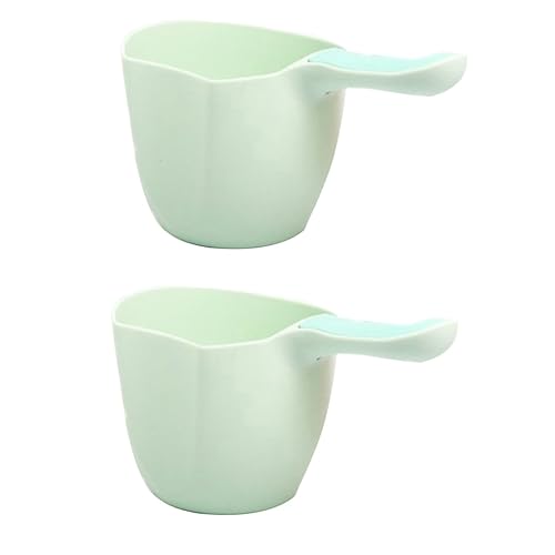 KOMBIUDA Duschbecher Baby 2st Babydusche Wasserschaufel Badespielzeug Ab 6 Monate Badewannenspielzeug Für Babys Bath Water Scoop with Handle Bath Spoon -badebecher -duschbecher Green von KOMBIUDA