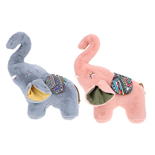 KOMBIUDA 2St Elefant Puppe Kuscheltier für plüschelefant Elefant Plüschkissen Geburtstag Tierpuppe Valentinstagsgeschenk Plüschpuppe PP Baumwolle von KOMBIUDA