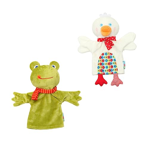 KOMBIUDA 2St Handpuppe interaktive Puppen pucktuch Kindergartenkind stofftiere Plüschtiere Welpenspielzeug für Kinderhandspielzeug interaktives Plüschtier Baumwolle Green von KOMBIUDA