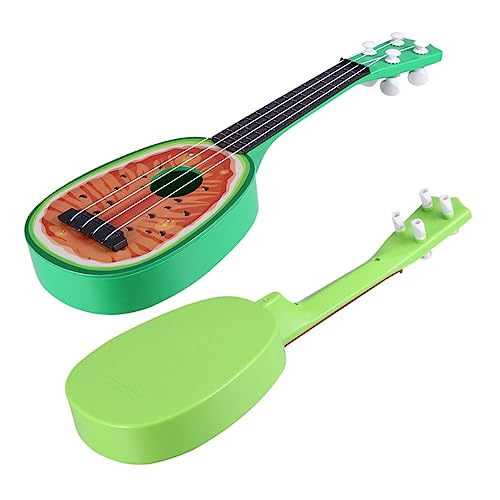 KOMBIUDA 2St Mini-Obstgitarre Kindermusikinstrument Ukulele in Wassermelonenform Kinderspielzeug kinderinstrumente Musikinstrumente Spielzeuge frühes musikalisches Lernspielzeug Plastik von KOMBIUDA