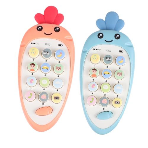 KOMBIUDA 2St Musik-Telefon-Spielzeug Jungs-Spielzeug Mini-Spielzeug zahnendes Telefonspielzeug Spielzeug interaktives Spielzeug Babyphone Musik Telefon Musikspielzeug Abs von KOMBIUDA