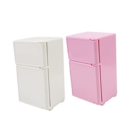 KOMBIUDA 2St Puppenhaus Kühlschrank kühlschrank kühlschrank für spielzeuge für Pinker Kid Toys Puppenhausmöbel Miniatur Spielzeugkühlschrank Plastik von KOMBIUDA