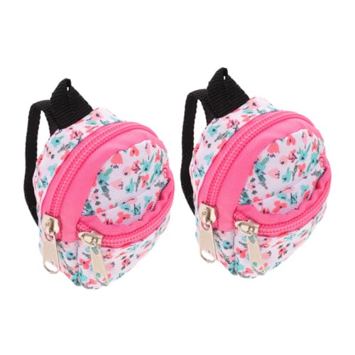 KOMBIUDA Puppenrucksack-Spielzeug 2 Stück Mini-Rucksack-Ornament für Puppen Schultasche für Puppen Ankleideset Miniatur-Schultasche für Puppen Puppenkostüme Zubehör universell einsetzbar von KOMBIUDA