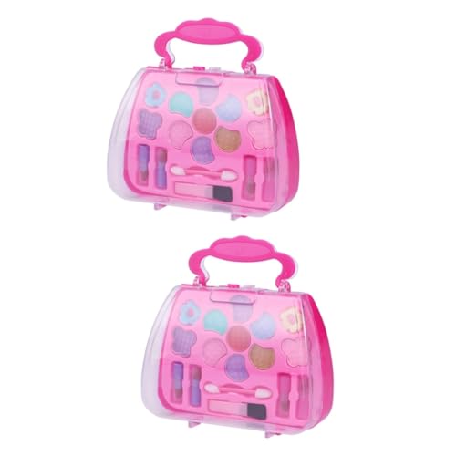 KOMBIUDA 2St Schminkkoffer für Mädchen Kinder schminkkoffer Kinder schminkset kinderschminken Set Make-up-Kit vorgeben Make-up-Koffer für Kinder Schminkkoffer für Kinder Schminkkasten von KOMBIUDA