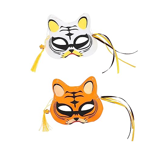 KOMBIUDA 2St Tiger Maske Halloween-Fuchsmasken Halloween-Maske Party-Tiger-Maskenstütze halloween masken halloweenmaske Faschingsparty-Gefälligkeiten leuchtende Tigermaske Plastik Orange KOMBIUDA 2St Tiger Maske Halloween-Fuchsmasken Halloween-Maske Party-Tiger-Maskenstütze halloween masken halloweenmaske Faschingsparty-Gefälligkeiten leuchtende Tigermaske Plastik Orange von KOMBIUDA