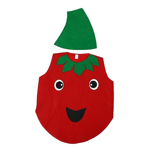 KOMBIUDA 2St Tomaten-Performance-Kostüme Bühnenkostüme Kinder verkleiden Sich Accessoires Obst-Gemüse-Kostüm-Kit für Kinder rot von KOMBIUDA