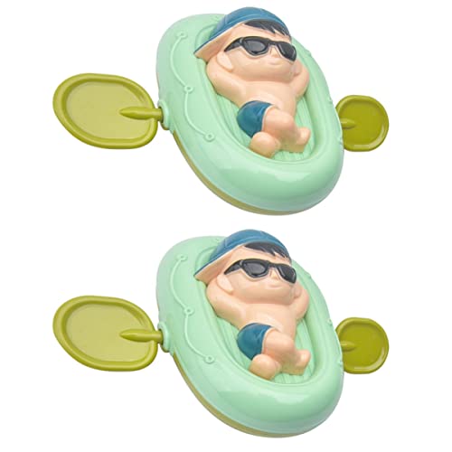 KOMBIUDA 2St Wasserboot interaktives kinderbadewanne babybadewannen für Babys spielsachen Fun Toy Schwimmbecken Badewanne Cartoon- Plastik Green von KOMBIUDA