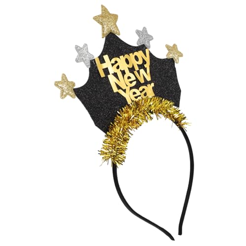 KOMBIUDA 2St neues jahr stirnband Dekor Party-Haarschmuck faschings haarschmuck faschings haarreif Kopfschmuck für die Silvesterparty frohes neues jahr party stirnbänder Filzstoff von KOMBIUDA