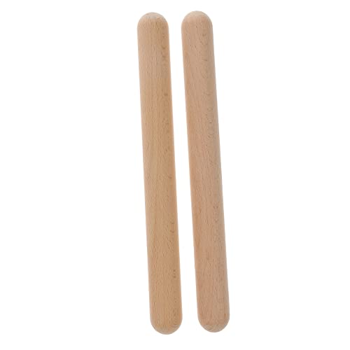 KOMBIUDA Rhythmus-Stick-Set Für Kleinkinder Jungen Und Mädchen Musikalische Schlagwerkzeuge Aus Holz Musikspielzeug Für Die Früherziehung Natürliches Hartholz-Stick-Pack von KOMBIUDA