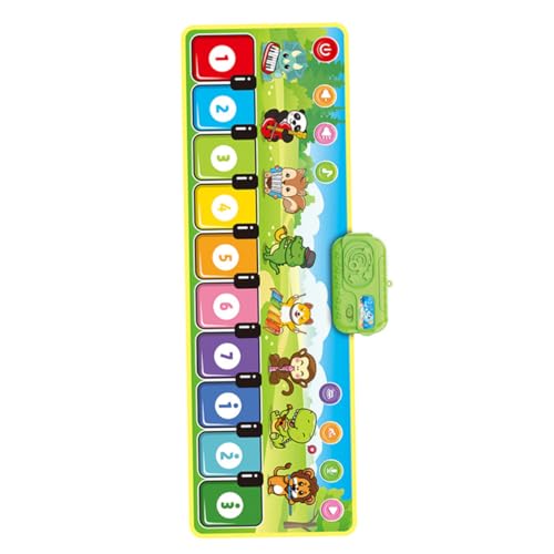 KOMBIUDA 2st Klaviermatte Musikalische Spielmatte Für Keyboards Klavierteppich Für Kinder Teppichdecke Für Kinder Freizeit-klavierspielzeug Cartoon-bodenmatte Tragbare Spielmatte Green PVC von KOMBIUDA