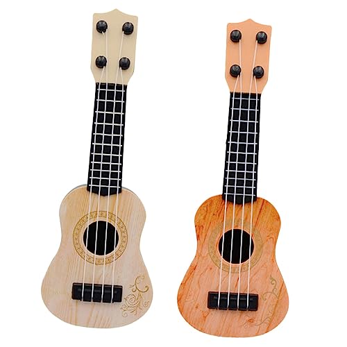 KOMBIUDA 2st Mini-Ukulele Gitarrenspielzeug Für Kinder Musikalisches Lernspielzeug Für Kinder Kleinkind Musikinstrument Spielzeug Früherziehung Ukulele Simulations-Ukulele Plastik von KOMBIUDA