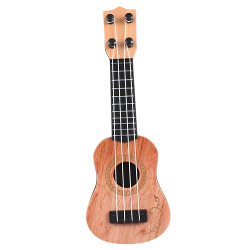 KOMBIUDA 2st Mini-Ukulele Spielzeuge Kindermusikinstrument Ukulele Spielzeug Kinderspielzeug Elmo-Spielzeug Kinder-Kleinkind-Gitarre Musikspielzeug Für Kindergitarre Plastik Light Brown von KOMBIUDA