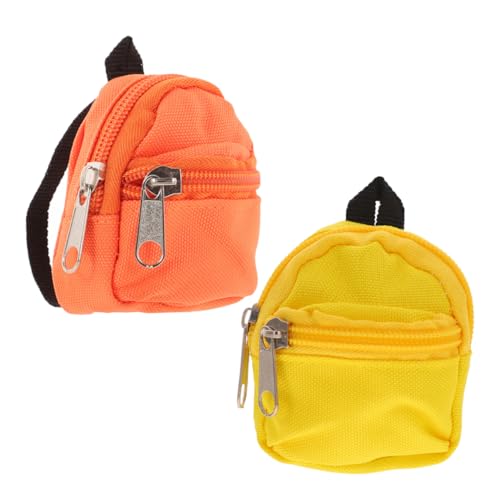 KOMBIUDA 2st Puppenrucksack Miniatur-hausaccessoires Mini-zubehör Für Puppen Spielhausrucksack Puppenrucksäcke Mini-puppenhaus- -Masse Süße Kleine Taschen Mini-Rucksack-Spielzeug Stoff von KOMBIUDA