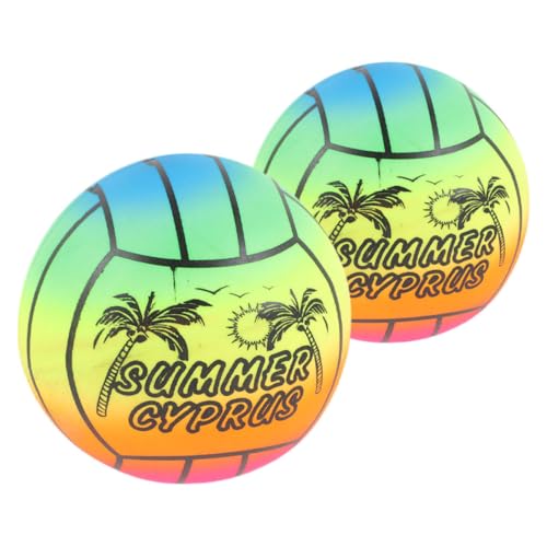 KOMBIUDA Kinder Ball 2st Regenbogen-volleyball Spielbälle Für Kinder Poolparty-bevorzugungsspiel Sommer-strand-billardball Wasserbälle Für Kinder Regenbogen-wasserball Pool-schwimmbälle Kinderball Pvc von KOMBIUDA