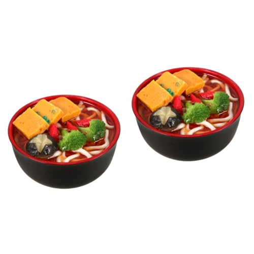 KOMBIUDA 2st Simulationsnudelmodell Simulation Mini-Essen Spielzeug Lebensechte Ramen-Nudeln Miniatur Food-Modell Dekorative Gefälschte Nahrungsstütze Künstliches Lebensmittelmodell PVC von KOMBIUDA