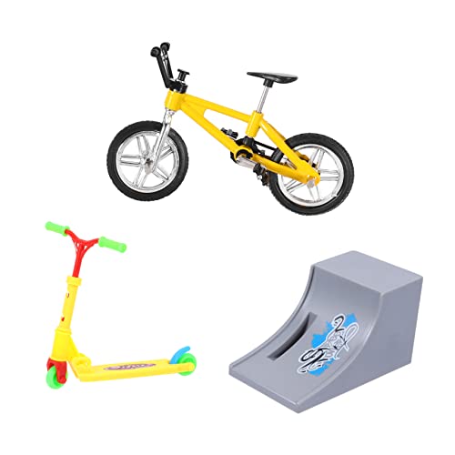 KOMBIUDA 3 Sätze Fingerrad Heimtrainer Fingerscooter Miniaturen Brettspielspielzeug Lernspielzeug Für Kinder Kinderspielzeug Roller Für Kinder Mini-Scooter Fahrradspielzeug Plastik Yellow von KOMBIUDA