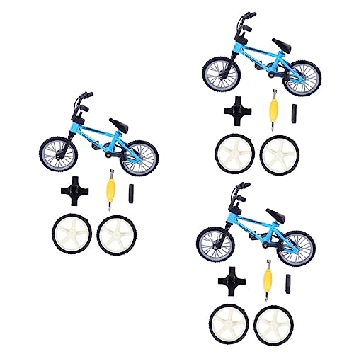 KOMBIUDA 3 Sätze Fingerrad Mini-fingerbike Simulationsrad Fingerspielzeug Spielzeug Für Mini-Bikes Minifiguren Mini-sportspielzeug Finger-Mini-Fahrrad Mini-sportrad Aluminiumlegierung Blue von KOMBIUDA