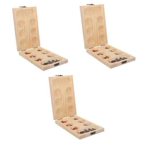 KOMBIUDA 3 Sätze Mancala-brettspiel Spielsachen Schachbrett Tragbares Reisebrettspiel Mancala-Klassiker Klappbares Mancala-Spiel Aus Holz Logiktraining Schach Mancala-Brett Aus Holz ， von KOMBIUDA