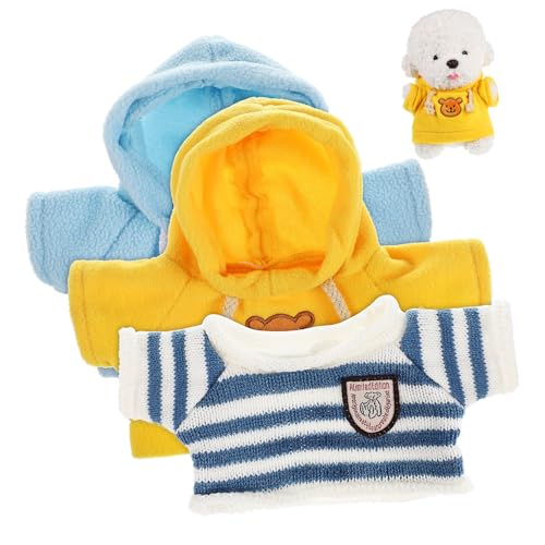 KOMBIUDA 3 Stück Bärenpullover Puppenkostüm Plüschtier Outfits Winzige Pulloverkleidung Puppenkleidung Plüschtierkleidung Spielzeugbärenkleidung Kleine Pullover Für Spielzeug Minipullover von KOMBIUDA