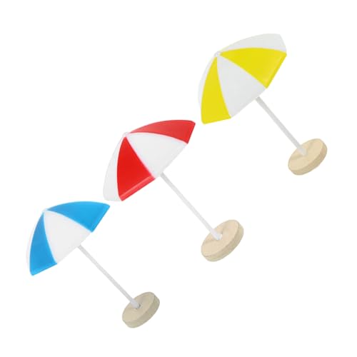 KOMBIUDA 3 Stück Miniatur Strandsonnenschirm Kunststoff Detailreich Vielseitig für Puppenhaus Mikro-Landschaft DIY Dekoration in Rot Gelb Blau für Garten Strandmodelle KOMBIUDA 3 Stück Miniatur Strandsonnenschirm Kunststoff Detailreich Vielseitig für Puppenhaus Mikro-Landschaft DIY Dekoration in Rot Gelb Blau für Garten Strandmodelle von KOMBIUDA