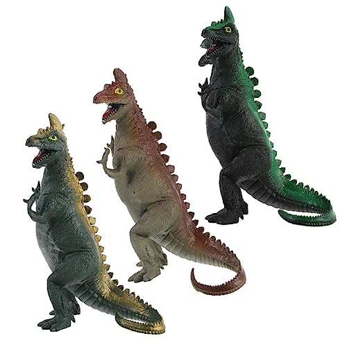 KOMBIUDA 3 Stück Simulation Weiches Gummi Klingendes Dinosaurierspielzeug Realistische Dinosaurierfiguren Kreative Dinosauriermodelle Dinosaurierverzierung Dinosaurierornament von KOMBIUDA