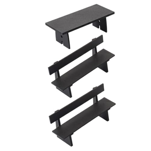 KOMBIUDA 3 Stück Teiliges Mini Gartenstuhl Set mit Schwarzem Tisch und Sitzbänken Miniatur Puppenhaus Möbel Platzsparende Dekoration für Garten Tisch und Sitzmöbel Realistische Miniatur KOMBIUDA 3 Stück Teiliges Mini Gartenstuhl Set mit Schwarzem Tisch und Sitzbänken Miniatur Puppenhaus Möbel Platzsparende Dekoration für Garten Tisch und Sitzmöbel Realistische Miniatur von KOMBIUDA