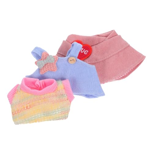 KOMBIUDA 3 Stück Teiliges Puppenkleider-Set mit Süßem Eimerhut T-Shirt und Latzhose Weiche Stoffe Einfaches Anziehen Vielseitige Outfits für Puppen-Cosplay und Verkleidungsspiel KOMBIUDA 3 Stück Teiliges Puppenkleider-Set mit Süßem Eimerhut T-Shirt und Latzhose Weiche Stoffe Einfaches Anziehen Vielseitige Outfits für Puppen-Cosplay und Verkleidungsspiel von KOMBIUDA