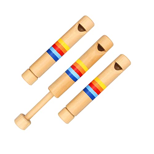 KOMBIUDA 3 Stück Zugflöte Aus Holz Musikinstrumente Kidcraft Spielset Für Chinesisches Flöteninstrument Dizi Instrument Aus China Instrumentenspielzeug Spielset von KOMBIUDA