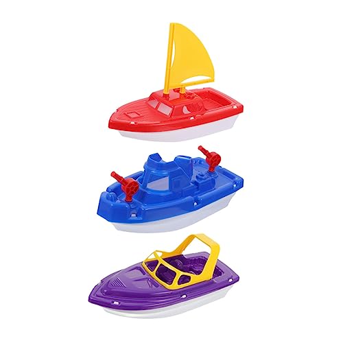 KOMBIUDA 3 Stücke Schnellboot Badespielzeug Für Babys Mädchen Mädchen Mini Kinderspielzeug Badeboot Segelboot Spielsachen Rennboot Kunststoff von KOMBIUDA