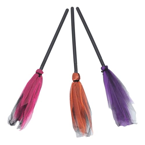 KOMBIUDA 3 Stücke Teiliges Halloween Hexenbesen mit Mesh Design Abnehmbarer Griff Bunte Hexenbesen Requisiten für Partydekoration Cosplay und Kostümierung Stimmungsvolle Deko für Halloween KOMBIUDA 3 Stücke Teiliges Halloween Hexenbesen mit Mesh Design Abnehmbarer Griff Bunte Hexenbesen Requisiten für Partydekoration Cosplay und Kostümierung Stimmungsvolle Deko für Halloween von KOMBIUDA