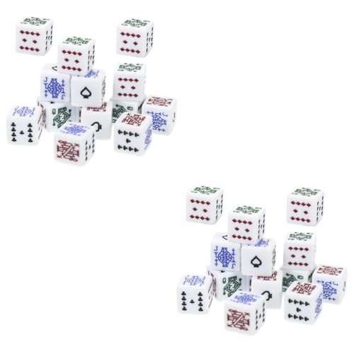 KOMBIUDA 32 STK Poker Würfel Board Games brettspiele Spielzubehör Tischdekoration Pokerwürfel Spielwürfel Spiel Requisiten Mathe-Spiel dés Poker-Würfel-Requisiten Lügner Würfelspiel Acryl von KOMBIUDA